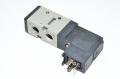 SMC EVF3133-5Y0ZB-02F 5/2 pilot operated solenoid valve with G1/4" ports and 24VDC solenoid coil with DIN 43650-B EN 175301-803 ISO 6952 B-type bent connectors